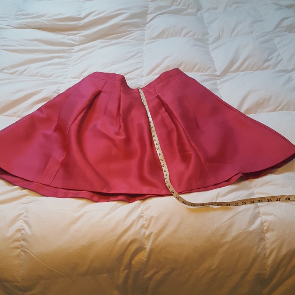 Shiny pink Lane Bryant circle skirt